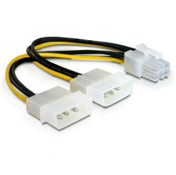 Kabel DELOCK 82315 rozdzielający zasilanie 2xHDD/1xPCI Express 6pin