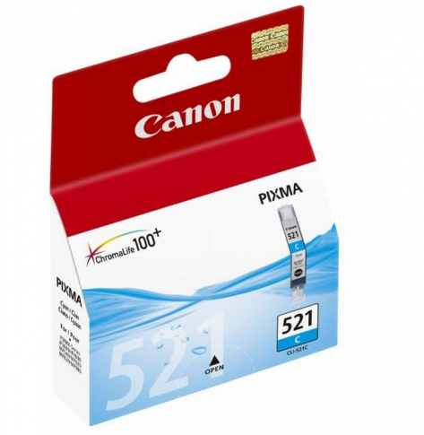 Tusz Canon CLI521C cyan iP3600/iP4600/MP540/MP620/MP630/MP980