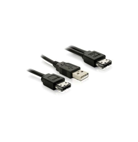 DELOCK 84387 Delock kabel Power Over eSATA Y -> USB + eSATA, 1m