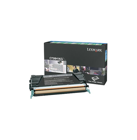 LEXMARK C736H1KG Toner Lexmark black zwrotny 12000 str. C736/X736/X738