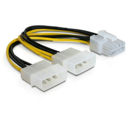 Kabel DELOCK 82397 rozdzielacz zasilania 2xHDD/1xPCI Express 8pin