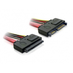 DELOCK 84361 Delock kabel SATA przedłużacz (M/F) 7-pin + zasilanie 15-pin, 0.5m