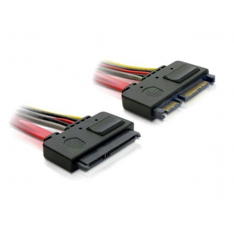 Kabel Delock SATA przedłużacz 7-pin M/F z zasilaniem 15-pin 0.5m