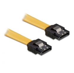 Kabel DELOCK 82473 serial ata II data 30cm zatrzaski metalowe żółty