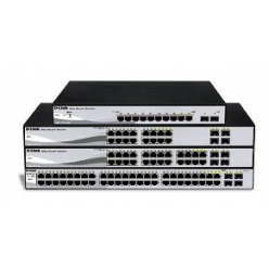 Switch sieciowy zarządzalny D-Link DGS-1210-10P 8 portów 1000BaseT (RJ45) 2 porty COMBO GEth (RJ45)/MiniGBIC (SFP)