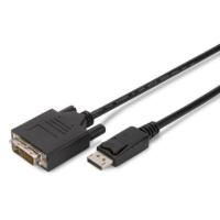 Kabel ASM AK-340301-020-S ASSMANN Kabel Displayport 1.1a z zatrzaskiem Typ DP/DVI-D (24+1) M/M czarny 2m
