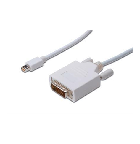 Kabel ASM AK-340305-030-W ASSMANN Kabel adapter Displayport 1.1a Typ miniDP/DVI-D (24+1) M/M biały 3m