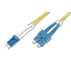 Kabel światłowodowy DIGITUS duplex SM 9/125 OS2 LC-SC 1m