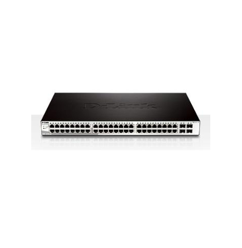 Switch sieciowy zarządzalny D-Link 48 portów 1000BaseT (RJ45), 4 porty COMBO GEth (RJ45)/MiniGBIC (SFP)