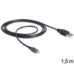 Kabel Delock USB micro AM-MBM5P 2.0 z wskaźnikiem ładowania LED, 1.5M