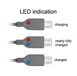 Kabel Delock USB micro AM-MBM5P 2.0 z wskaźnikiem ładowania LED, 1.5M