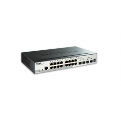 Switch sieciowy zarządzalny D-Link 16 portów 1000BaseT (RJ45) 2 porty 10GB SFP+ 2 porty MiniGBIC (SFP)