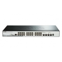 Switch sieciowy zarządzalny D-Link SmartPro 24 porty 1000BaseT (RJ45), 2 porty 10GB SFP+, 2 porty MiniGBIC (SFP)