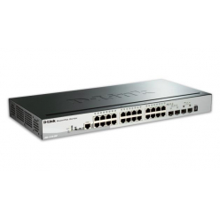 Switch sieciowy zarządzalny D-Link SmartPro DGS-1510-28P 24 porty 1000BaseT (RJ45) 2 porty 10GB SFP+ 2 porty MiniGBIC (SFP)