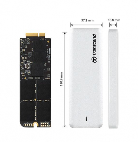 Dysk zewnętrzny TRANSCEND TS480GJDM725 Transcend JetDrive 725 SSD for Apple 480GB SATA 6Gb/s, + Enclosure Case USB 3.0