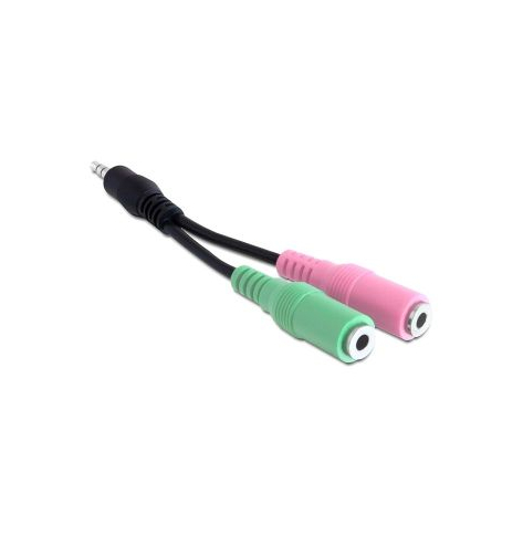 Adapter Delock Mini Jack(M) -> 2x Mini Jack(F), 12 cm