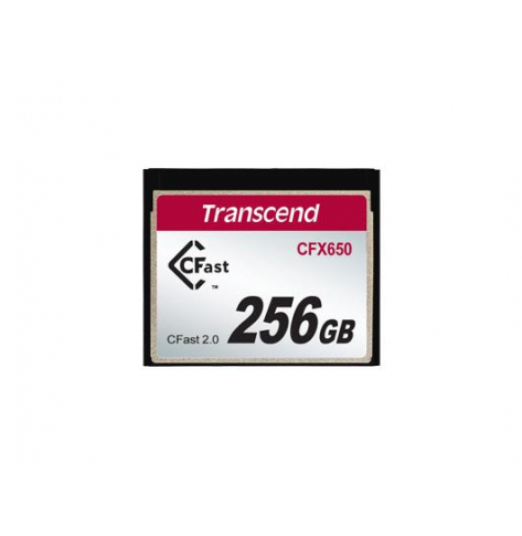 Karta pamięci TRANSCEND CFX650 CFast 2.0 256GB Card R510MB/s MLC