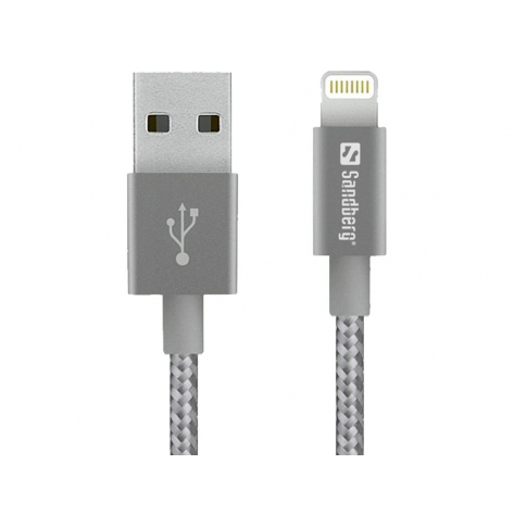 Kabel USB - Lightning Sandberg Excellence 1m Szary