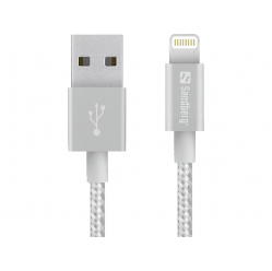 Kabel USB - Lightning Sandberg Excellence 1m Srebrny