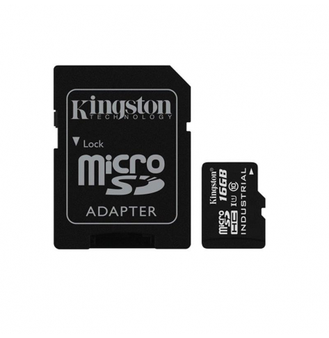 Karta pamięci Kingston 16GB microSDHC UHS-I Class 10 Industrial Temp Card + SD Adapter