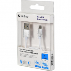 Kabel MicroUSB dwustronny 1M Sandberg