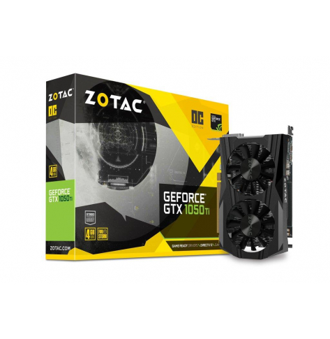 Karta graficzna ZOTAC GeForce GTX 1050 Ti OC 128bit 4GB GDDR5 DVI-D, HDMI 2.0b, Display Port 1.4