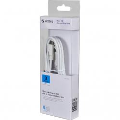 Kabel MicroUSB SANDBERG Synchronizacja/Ładowanie 3M