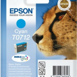 Tusz Epson C13T07124012 T0712 cyan DURABrite Stylus D78/92/120/DX4000/4050/4400/4450/500...