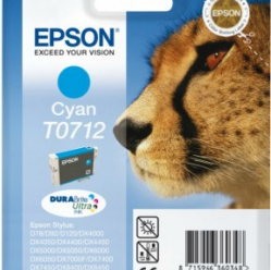 Tusz Epson C13T07124012 T0712 cyan DURABrite Stylus D78/92/120/DX4000/4050/4400/4450/500...