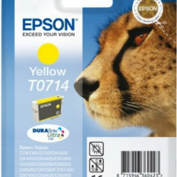 Tusz Epson C13T07144012 T0714 yellow DURABrite Stylus D78/92/120/DX4000/4050/4400/4450/5000