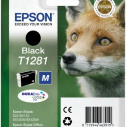 Tusz Epson C13T12814012 T1281 black Stylus S22/SX125/SX425W/BX305F