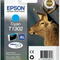 Tusz Epson C13T13024012 T1302 cyan Stylus SX525WD/BX305F/BX320FW/BX625FWD
