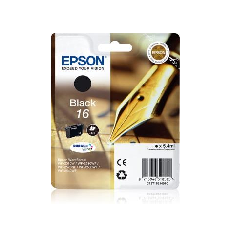 Tusz Epson C13T16214012 T1621 black DURABrite 5.4ml WF-2010/25x0