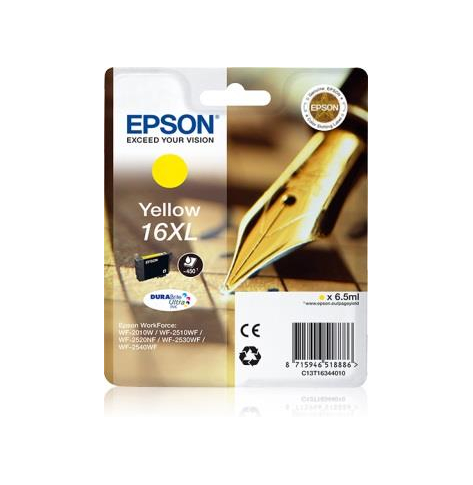Tusz Epson C13T16344012 T1634 XL yellow DURABrite 6,5 ml WF-2010/25x0