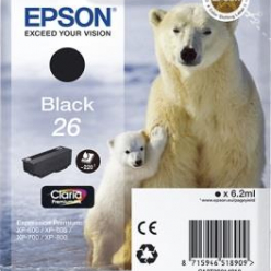 Tusz Epson C13T26114012 T2611 photo black 4,7 ml XP-600/700/800