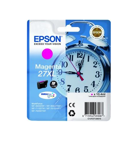 Tusz Epson C13T27134012 T2713 magenta XL DURABrite