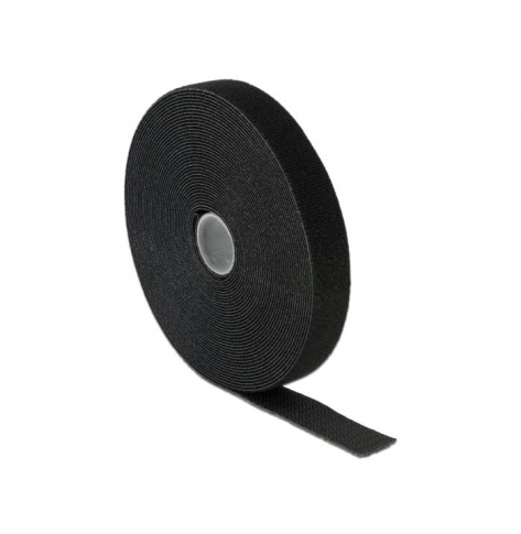Organizer DELOCK 18716 kabli rzep 10m x 20mm rolka czarny