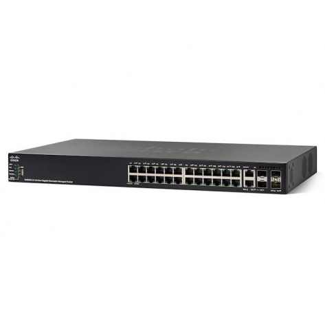 Switch sieciowy zarządzalny Cisco SG550X-24MP 24 porty 1000BaseT (RJ45)