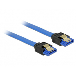 DELOCK 84978 Delock kabel SATA 6 Gb/s prosty/prosty, 30cm, niebieski, złote zatrzaski
