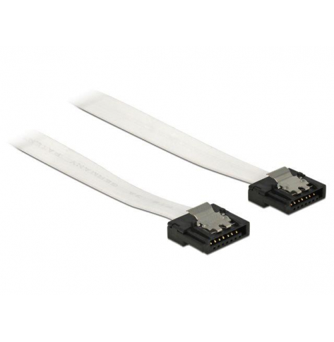 Kabel Delock SATA FLEXI 6 Gb/s 30 cm biały metalowe zaciski