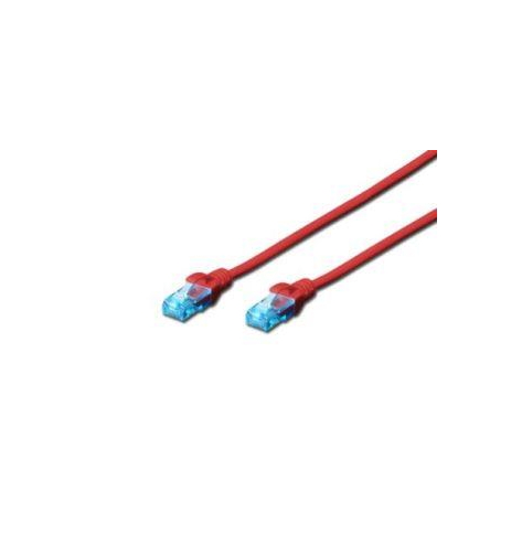 Kabel DIGITUS DK-1512-030/R patch cord UTP CAT.5E czerwony 3m 15 LGW