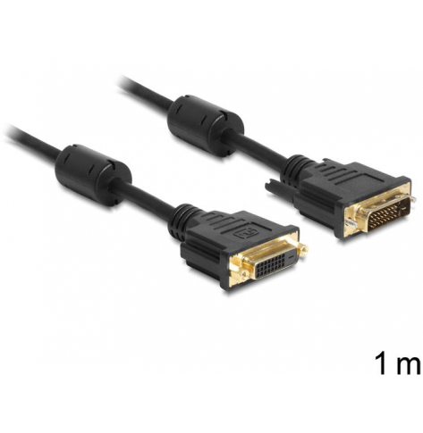Kabel Delock DVI 24+1 przedłużacz M-F 1m