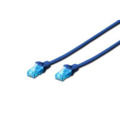 DIGITUS DK-1512-005/B Digitus Kabel patch cord UTP, CAT.5E, niebieski, 0.5m, 15 LGW