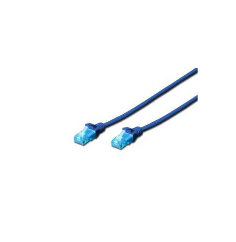 DIGITUS DK-1512-005/B Digitus Kabel patch cord UTP, CAT.5E, niebieski, 0.5m, 15 LGW