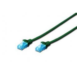 DIGITUS DK-1512-005/G Digitus Kabel patch cord UTP, CAT.5E, zielony, 0.5m, 15 LGW