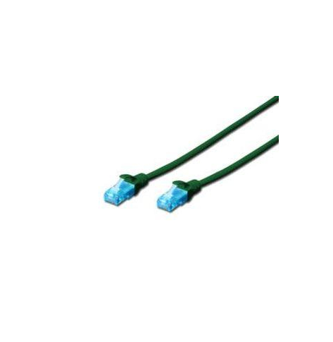 DIGITUS DK-1512-005/G Digitus Kabel patch cord UTP, CAT.5E, zielony, 0.5m, 15 LGW