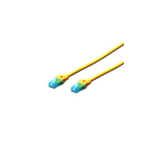 DIGITUS DK-1512-005/Y Digitus Kabel patch cord UTP, CAT.5E, żółty, 0.5m, 15 LGW