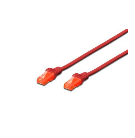 DIGITUS DK-1612-005/R Kabel Digitus patch cord UTP, CAT.6, czerwony, 0,5m, 15 LGW