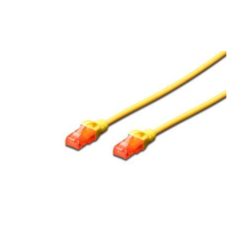 DIGITUS DK-1612-005/Y Kabel Digitus patch cord UTP, CAT.6, żółty, 0,5m, 15 LGW