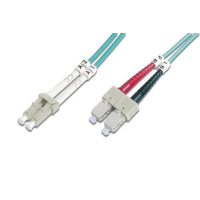 Kabel światłowodowy DIGITUS duplex MM 50/125 OM3 LC-SC 1m
